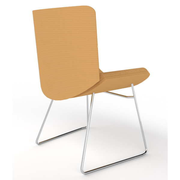 Review Upholstered Lounge Chair With Chrome Skid Frame